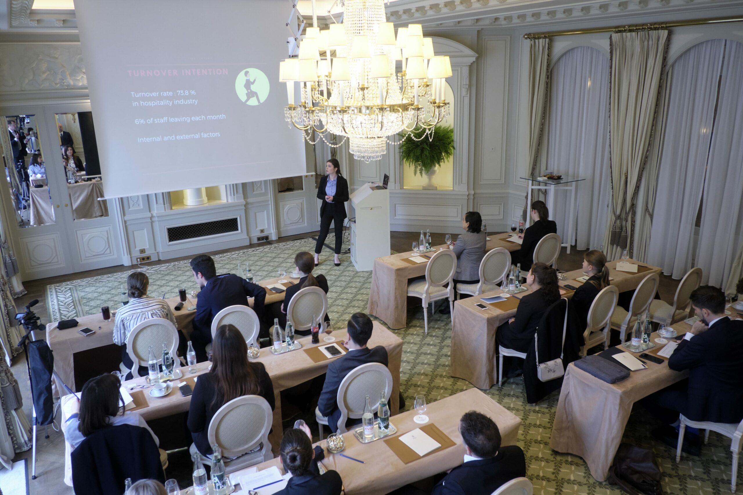 Des étudiants dans une salle de classe - Luxury Hotelschool